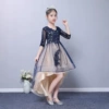 Long-sleeve, asymmetric cut, mid length