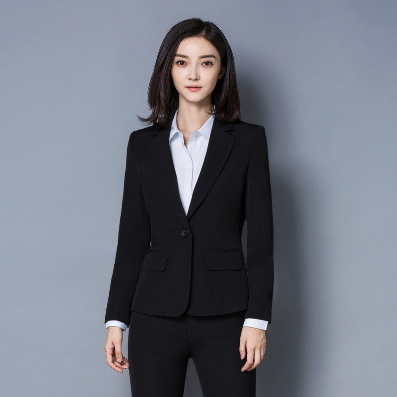 Fashion Ladies Professional Suit Long Sleeve 2024 Spring New Student Interview Work Clothes Suit Two-Piece Dress