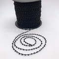 厂家直销电脑服装辅料连线珠  黑色珠子 彩色珠子6股珠绳连线泡珠