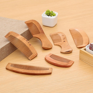 Handle massage scalp comb 8/9/12/14cm wooden comb independent packaging wooden anti-static wooden comb