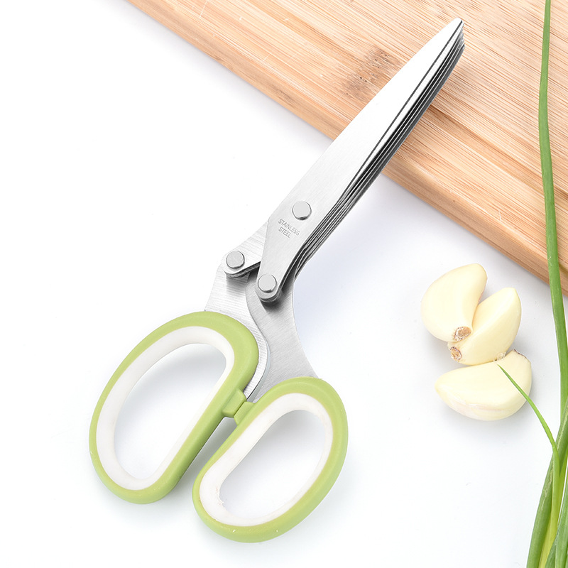 厂家批发葱花五层剪 办公碎纸剪 五头剪厨房剪刀工具