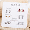 Silver needle, small cute earrings, silver 925 sample, Korean style, simple and elegant design