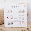 Silver needle, small cute earrings, silver 925 sample, Korean style, simple and elegant design