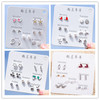 Silver needle, small cute earrings, silver 925 sample, Korean style, simple and elegant design