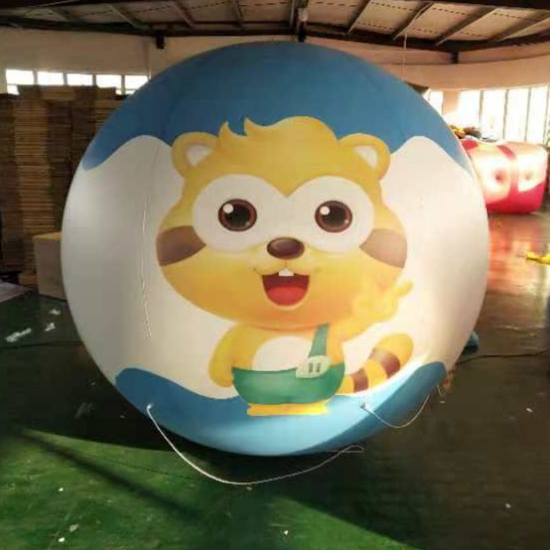 厂家批发新款小熊全喷绘升空球商家庆典活动模型pvc空飘气球