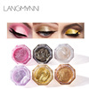 Langmanni 6 color diamond pearl light liquid eye shadow shine colorful eye shadow liquid eye shadow cream