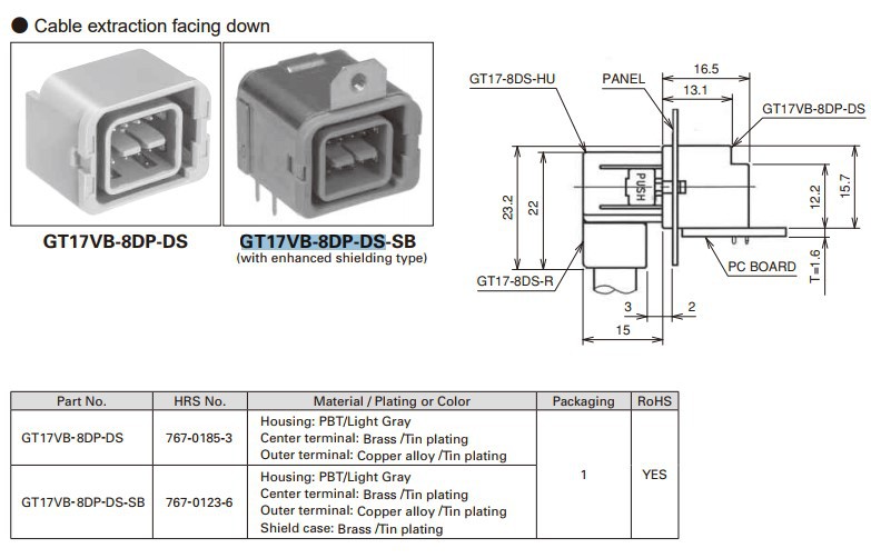 GT17VB-8DP-DS��ɫ���� ����GT17ϵ�������� HRS���������� 8pin