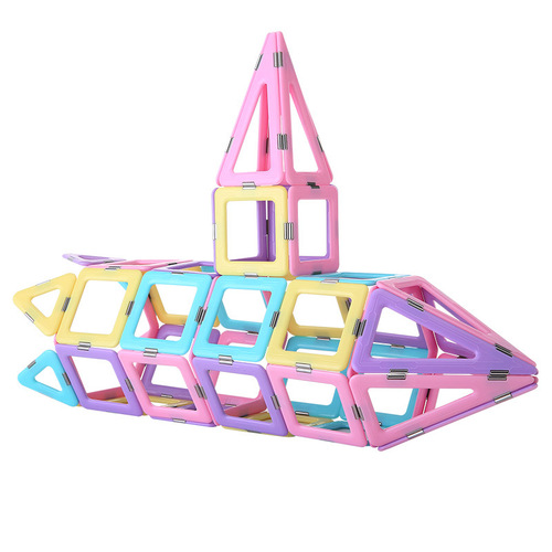 Magic Magnetic Player 2 Magnetic Tiles Bulk Wholesale Children's Building Blocks Puzzles Intelligence Magnetic Construction Set