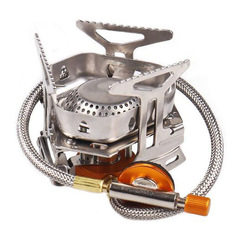 Outdoor camping stove portable folding gas stove barbecue stove electronic ignition gas stove outdoor convenient stove