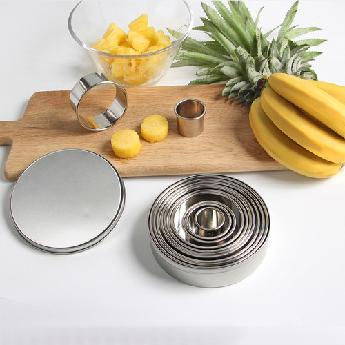 12-piece set of curled stainless steel mousse ring cake molds, cookie molds, DIY dumpling wrapper molds