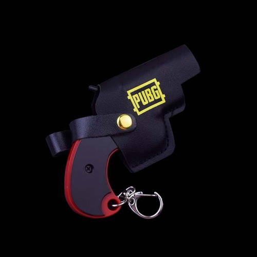 Animation peripheral weapons weapon model keychain metal alloy children's toy 12cm with leather case