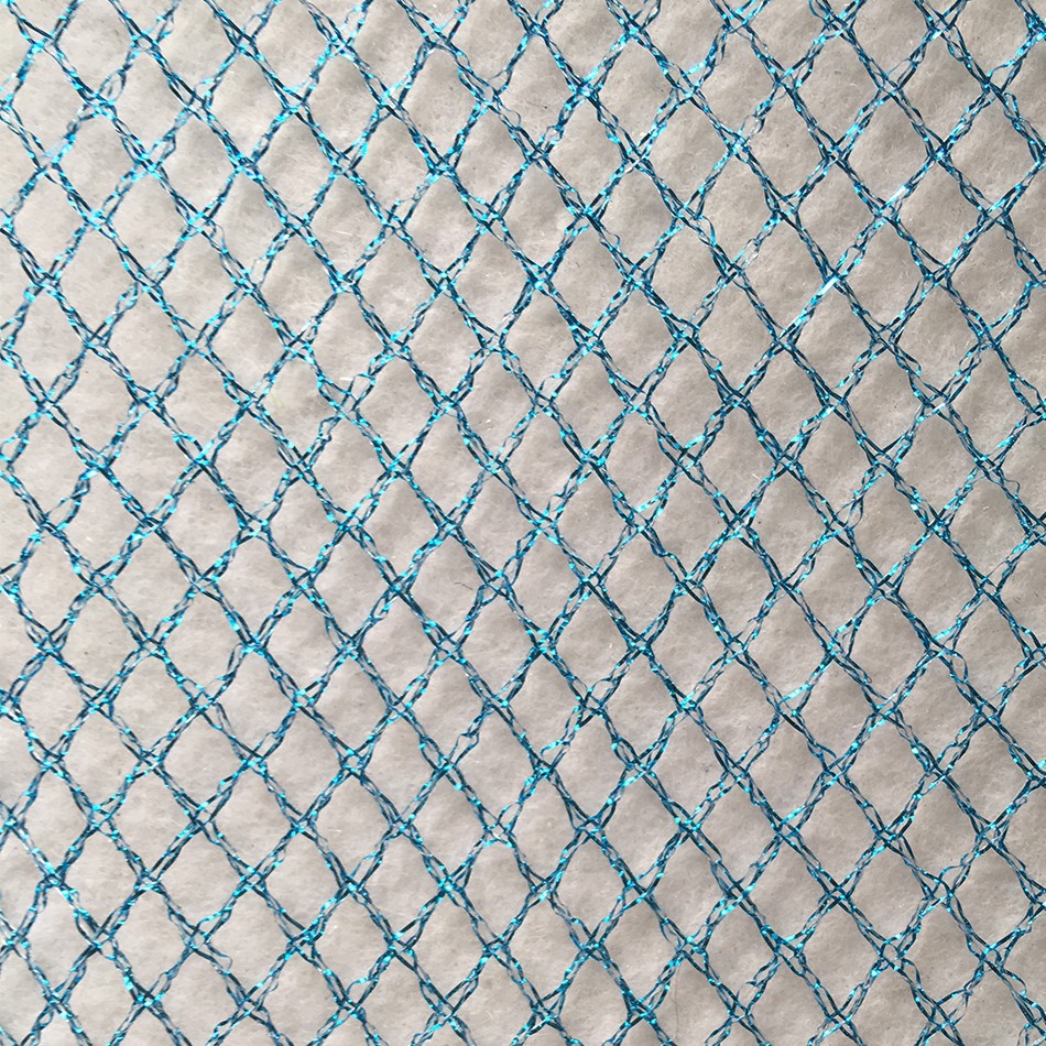 供应菱形网眼布四角金丝网双面蓝 装饰用