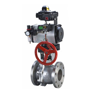 Q6S41F气动带手动不锈钢球阀