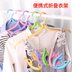 Folding Clothes Rack Multi-functional Outdoor Clothes Hanger Anti-slip Travel Portable Clothes Rack Business Trip Home Use Magic Clothes Hanger Wholesale