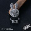 Cute rabbit, phone case with letters, accessory with accessories, mobile phone, Korean style, diamond encrusted, handmade