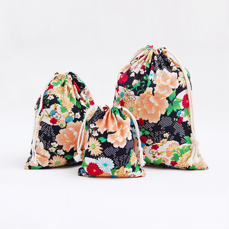 新款印花无纺布束口袋 抽绳袋防尘袋可折叠购物袋