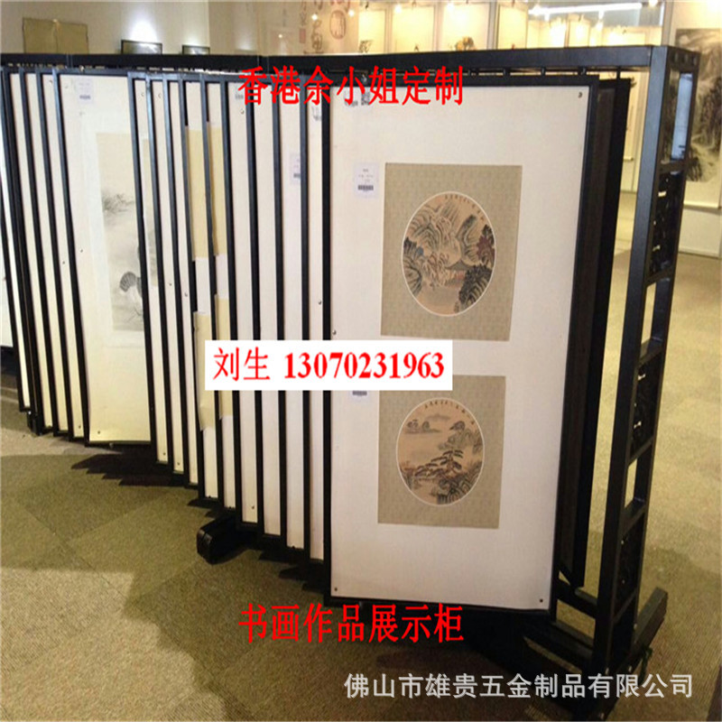 广东厂家挂画架影楼婚纱照相框展示架书画作品展示柜瓷砖样板架铁