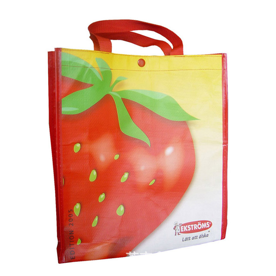 专业制作草莓图案手提无纺布环保袋覆膜淋膜可订购