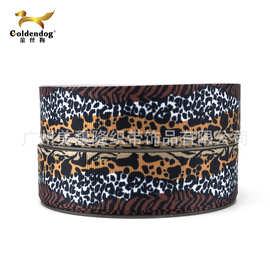 厂家直销 热转印单面涤纶丝带豹纹罗纹织带印花缎带 图案可设计