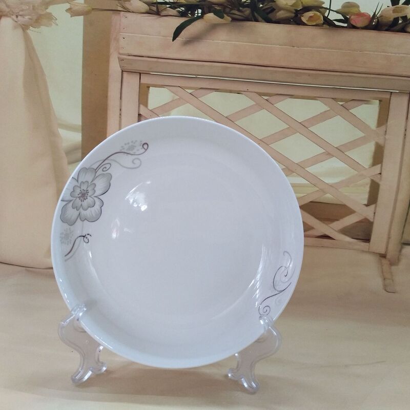 Wholesale Jinhua household ceramic rice plate fruit plate 2 yuan store multi-store bulk dishes tableware can do logo