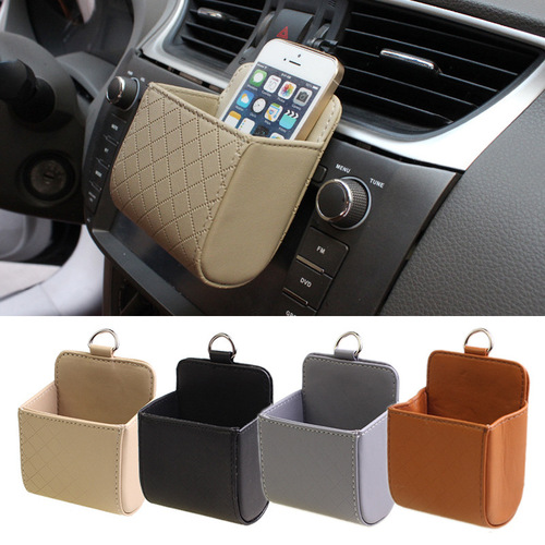 Car air outlet storage bag car storage box storage bag car mobile phone hanging bag car storage box supplies