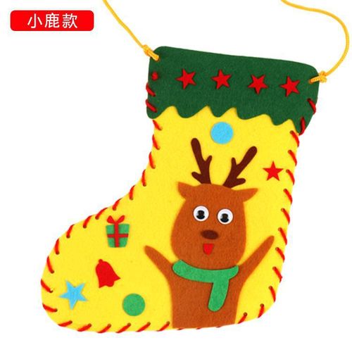 Christmas stocking DIY children's handmade fabric intelligence toy kindergarten creative decoration Christmas gift