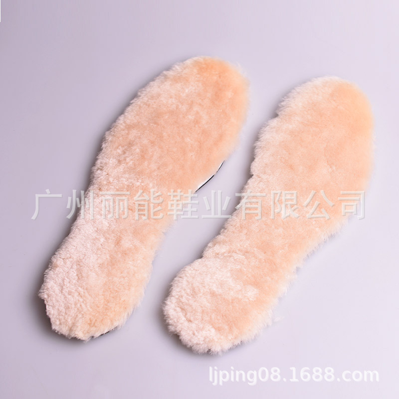 Suministre Plantilla de lana pura de piel integrada de invierno para hombres y mujeres a prueba de frío cálido engrosado con forro polar Plantilla de algodón