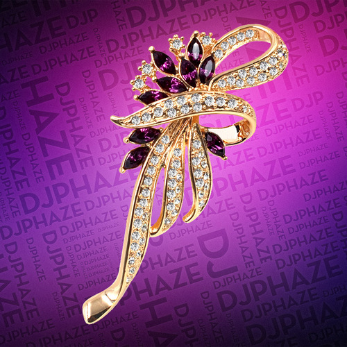 Fashion crystal ice crystal flower brooch, rhinestone inlaid foreign trade collar pin, brooch, brooch, clothing accessories