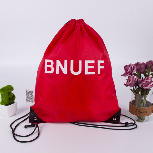 Printed 210D polyester drawstring bag, waterproof drawstring backpack, marathon sports bag, event bag