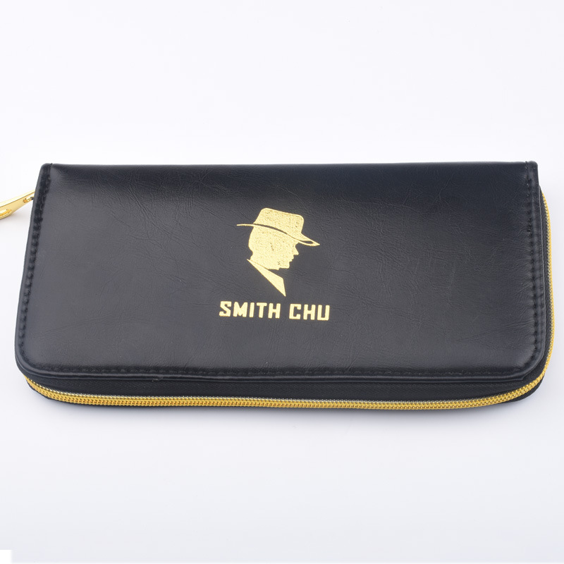 厂家直供黑色剪刀包美发剪刀手提包美发工具包可装2把剪刀金边包