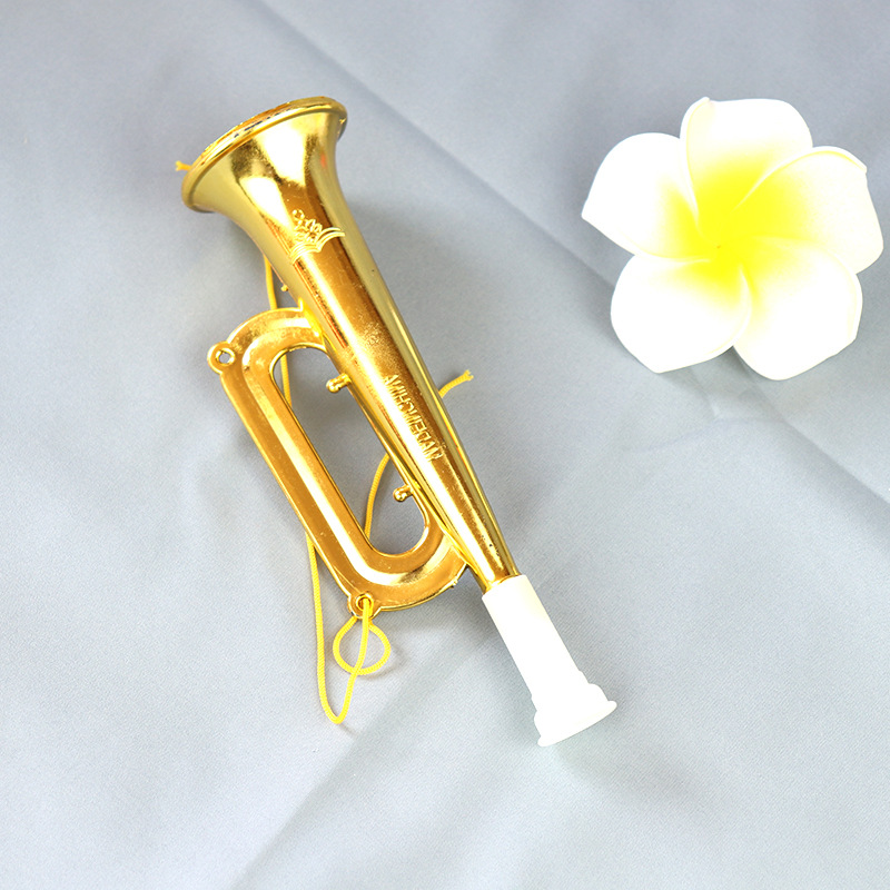 Musical Instrument Toy Golden Western Horn Blowing Horn Cheering Props Toy Horn One Yuan Wholesale