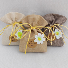 棉麻小茶花香包空袋子酒店衣柜鞋柜去味香熏包袋汽车防虫香袋批发