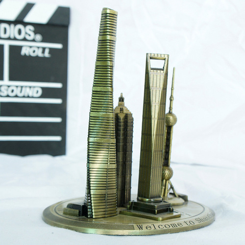 Shanghai Oriental Pearl Finance Jinmao Shanghai Center Collection Travel Souvenirs Shanghai Four-piece Set