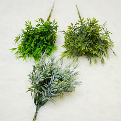 5枝札參仙草1219/5草 仿真花假花 家居攝影景觀綠植牆花卉素材