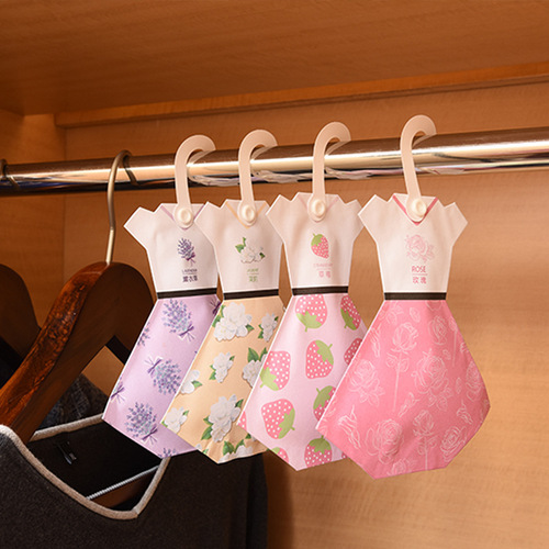 Hanging aromatherapy bag wardrobe sachet deodorizing sachet bag paper bag princess dress girl skirt sachet wholesale