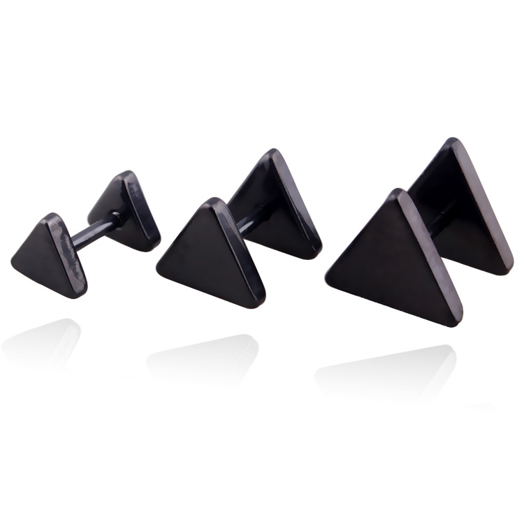 Men's Titanium Stud And Small Hoop Earrings Hypoallergenic Set_voghion.com