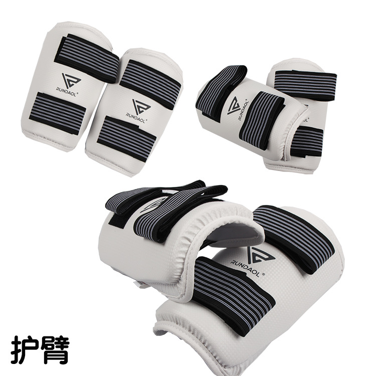 Entrenamiento de competencia de taekwondo moldeado tridimensional estera de hierba patrón protector de brazo codo suministro de fábrica en stock