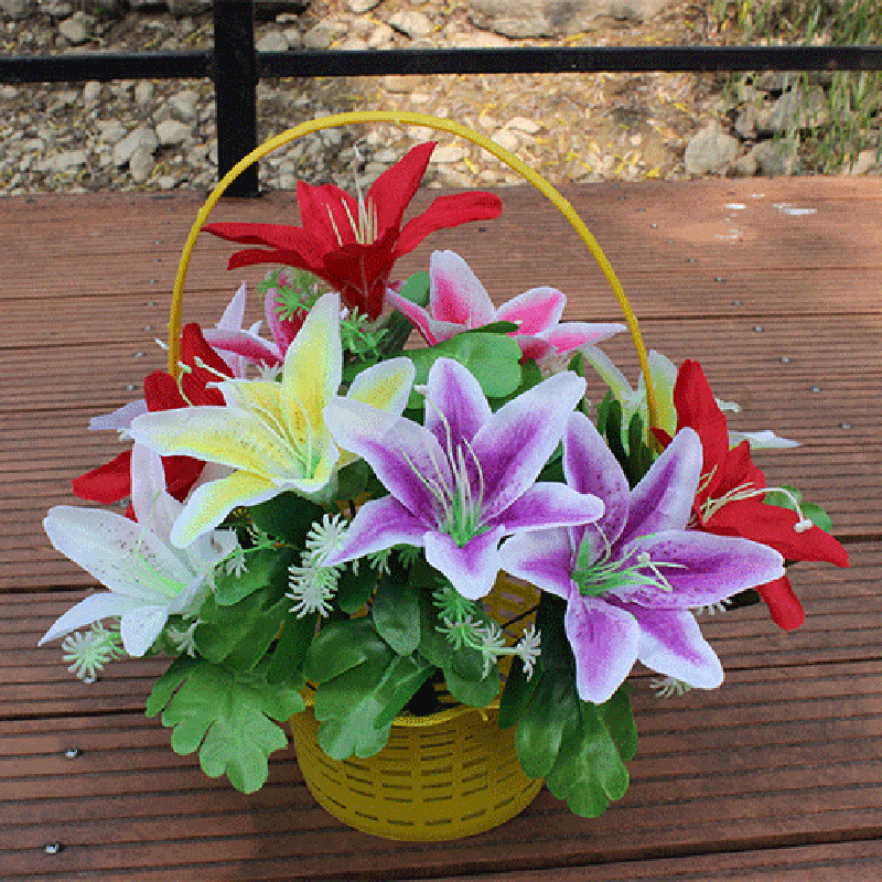 Cheap chrysanthemum basket simulation flowers Qingminghua silk…