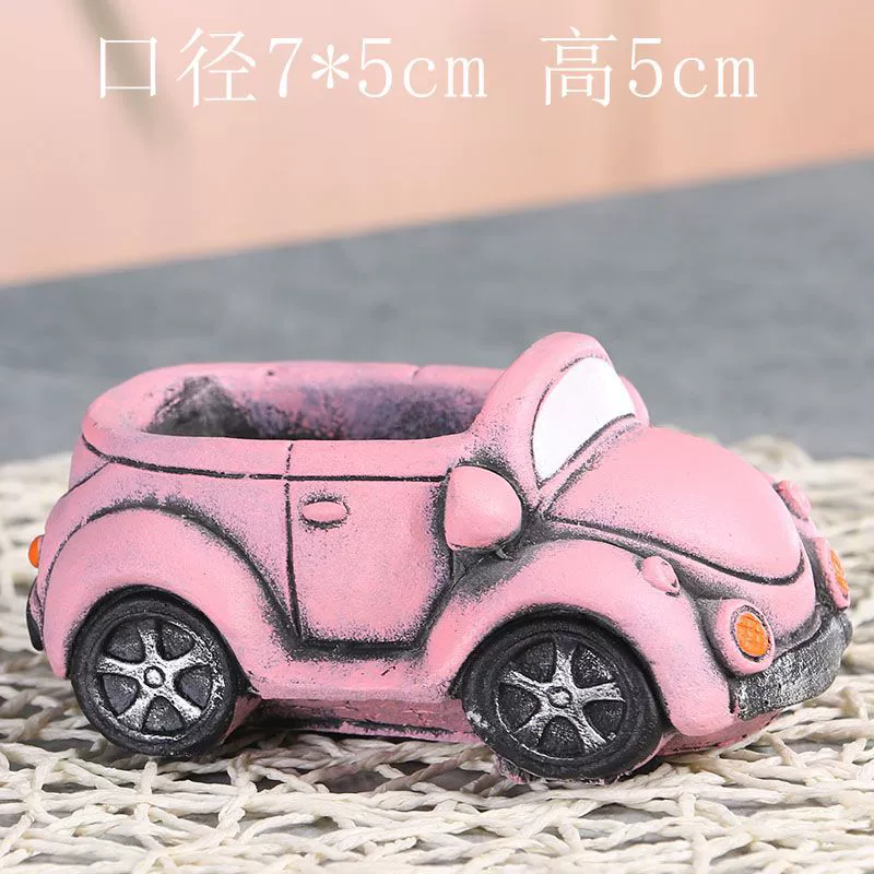 Creative retro cartoon breathable flowerpot, micro landscape