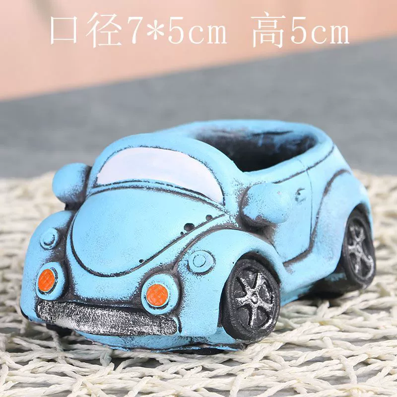 Creative retro cartoon breathable flowerpot, micro landscape