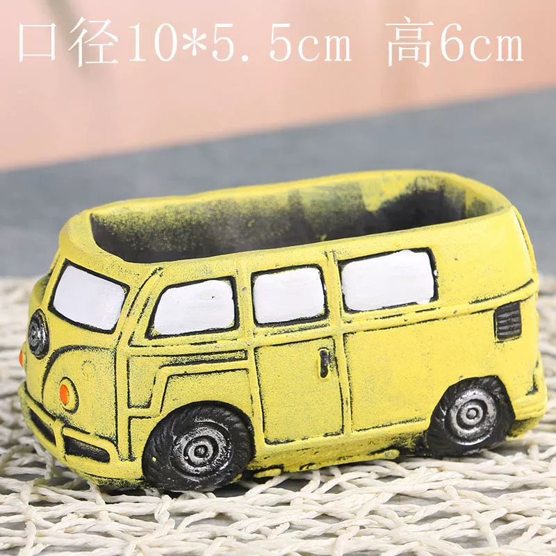 Creative retro cartoon breathable flowerpot, micro landscape