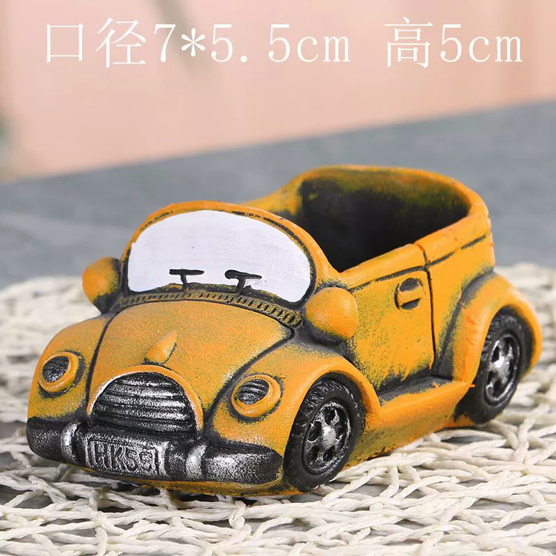 Creative retro cartoon breathable flowerpot, micro landscape