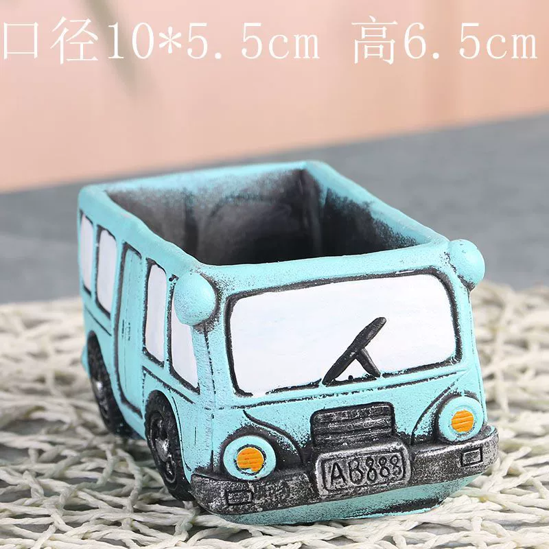 Creative retro cartoon breathable flowerpot, micro landscape