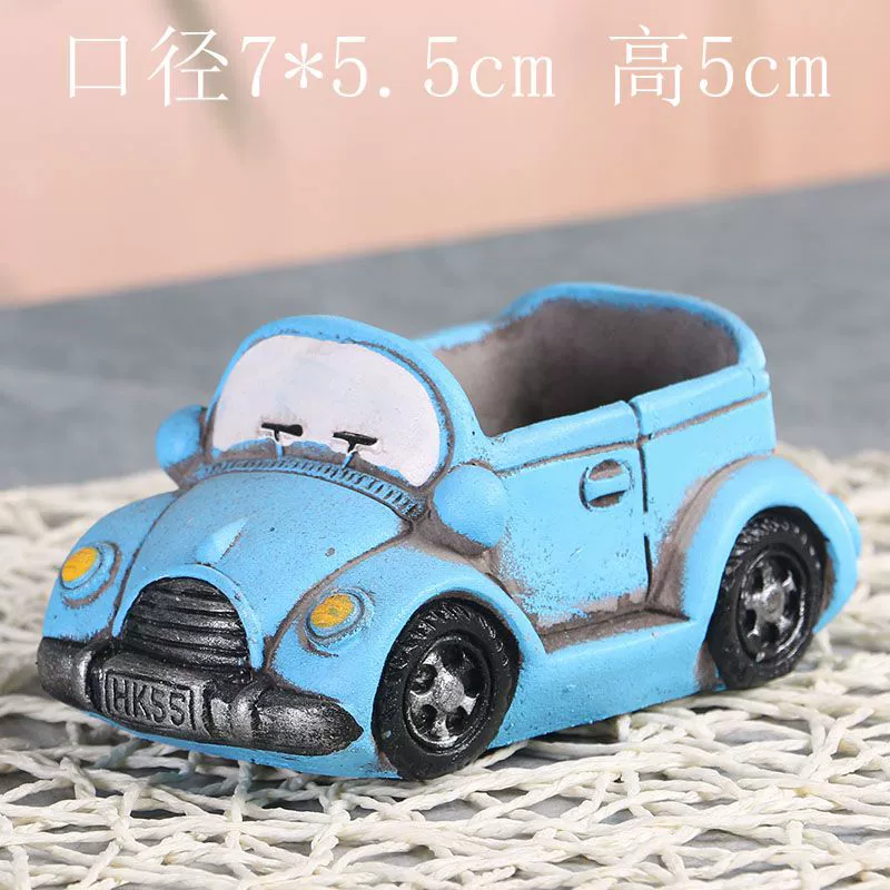 Creative retro cartoon breathable flowerpot, micro landscape