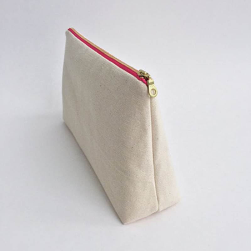 厂家生产订购帆布拉链包文具收纳袋书本尼龙彩印简约风收纳包