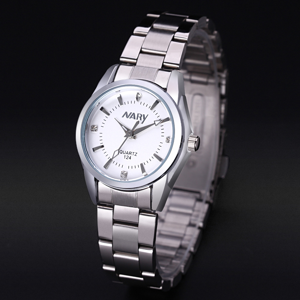 NARY/NARY Internet Celebrity Watch mujer elegante diamante incrustado simple impermeable reloj de cuarzo reloj de mujer al por mayor 124