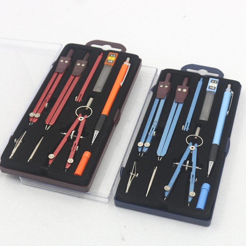 Color round rules manufacturers direct -selling aluminum alloy color 9 pieces of circular student drawing design grass drawing map round rules 3