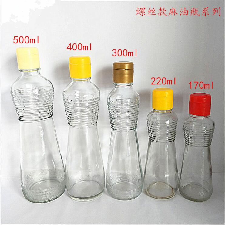 厂家批发170ml300ml500ml螺纹款 麻油瓶 香油瓶酱油瓶醋瓶 茶油瓶
