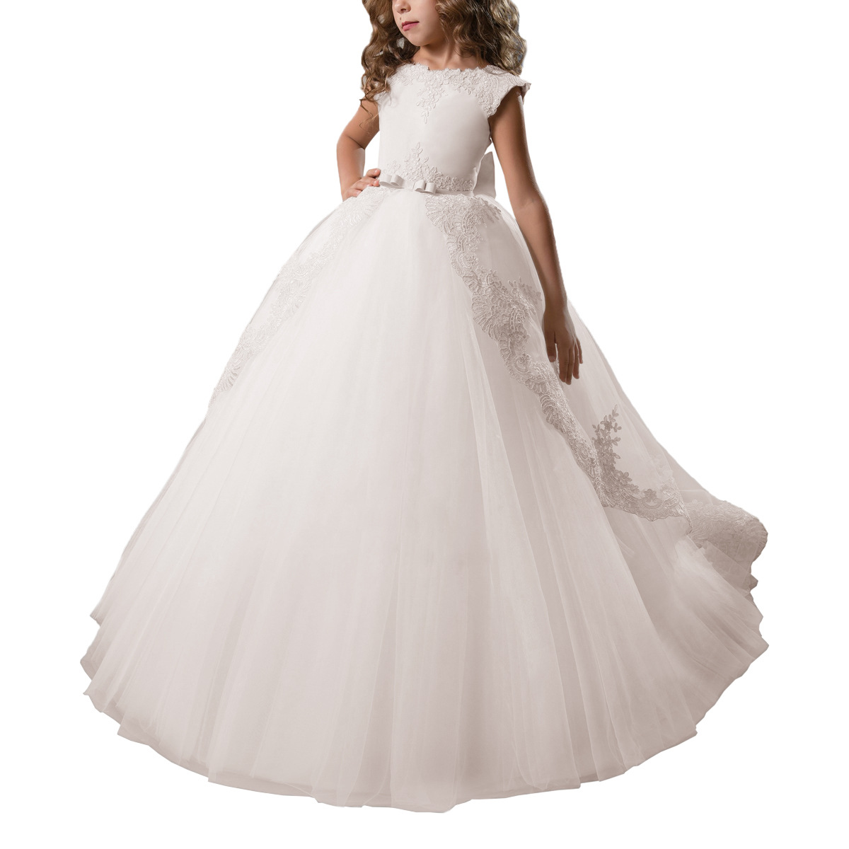 El Comercio exterior europeo y americano suministra ropa para niños nuevos vestido de niña de flores rendimiento de piano cumpleaños pettiskirt vestido de princesa de encaje