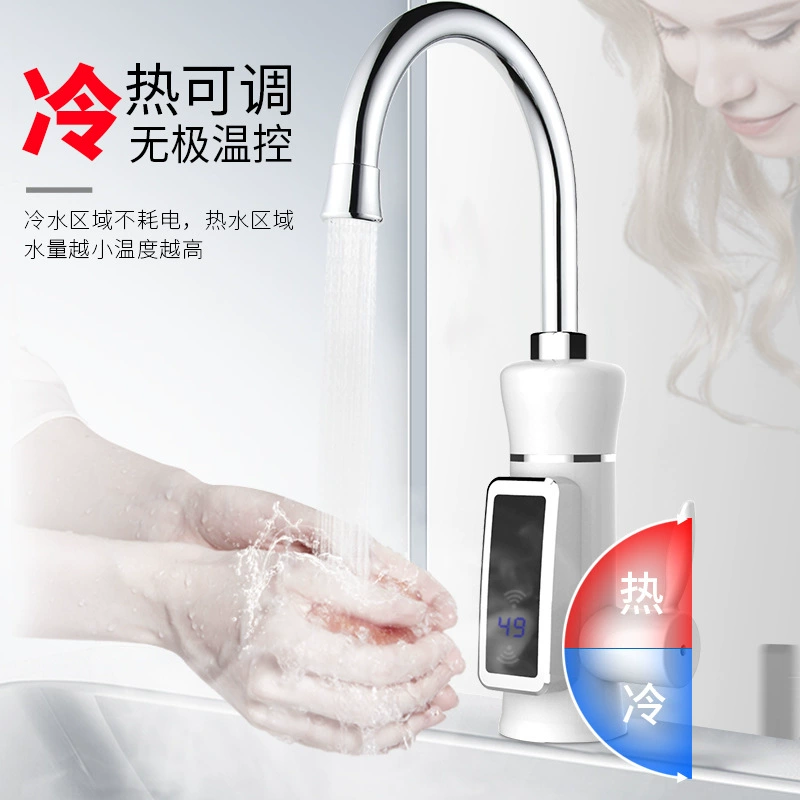 Электрический водонагреватель с мгновенным нагревом, машина для душа с быстрым прямым нагревом, термостатический смеситель, тонкая вода, без хранения, маленькое кухонное сокровище